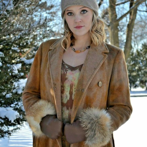 Long CASHMERE wool pea coat trench wrap Med large gray Tan Black beige camel XL - Picture 3 of 11